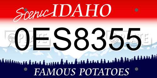 0ES8355 Idaho License Plate