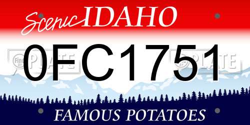 0FC1751 Idaho License Plate