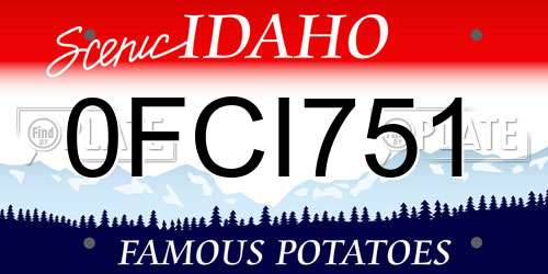 0FCI751 Idaho License Plate
