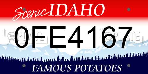 0FE4167 Idaho License Plate
