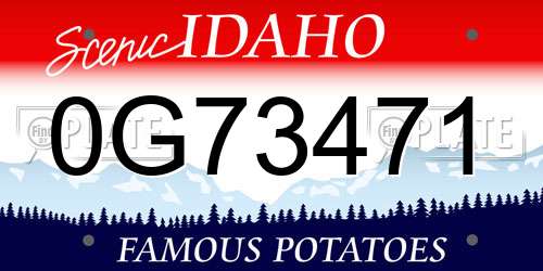 0G73471 Idaho License Plate