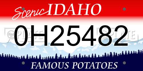 0H25482 Idaho License Plate