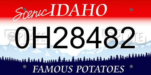 0H28482 Idaho License Plate