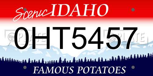 0HT5457 Idaho License Plate