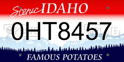 0HT8457 Idaho License Plate