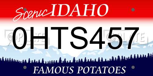 0HTS457 Idaho License Plate