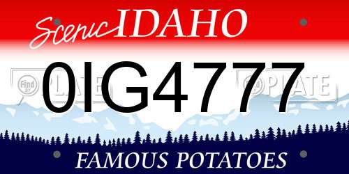 0IG4777 Idaho License Plate