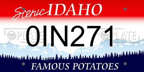 0IN271 Idaho License Plate