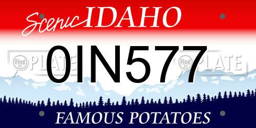 0IN577 Idaho License Plate