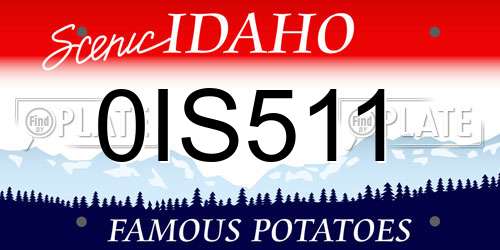 0IS511 Idaho License Plate