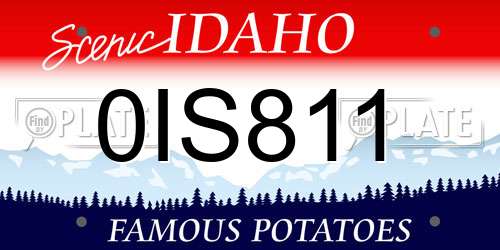 0IS811 Idaho License Plate