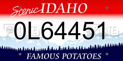 0L64451 Idaho License Plate