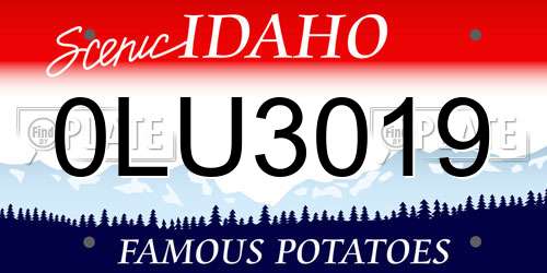 0LU3019 Idaho License Plate