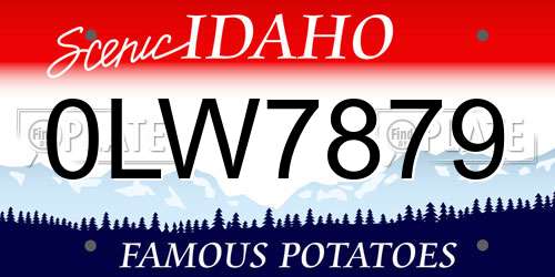 0LW7879 Idaho License Plate