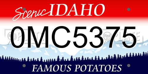 0MC5375 Idaho License Plate