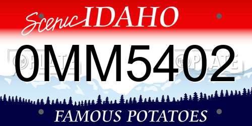 0MM5402 Idaho License Plate
