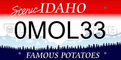0MOL33 Idaho License Plate