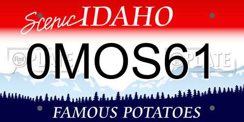 0MOS61 Idaho License Plate