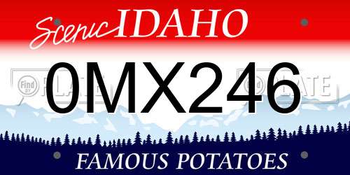 0MX246 Idaho License Plate