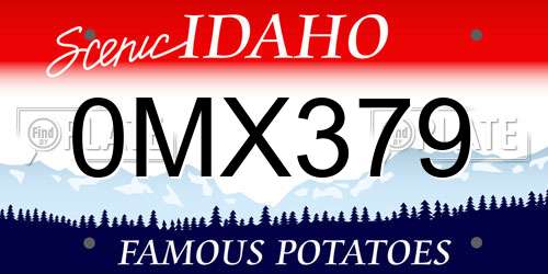 0MX379 Idaho License Plate