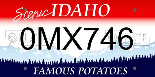 0MX746 Idaho License Plate
