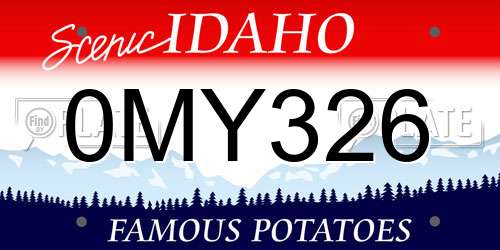 0MY326 Idaho License Plate