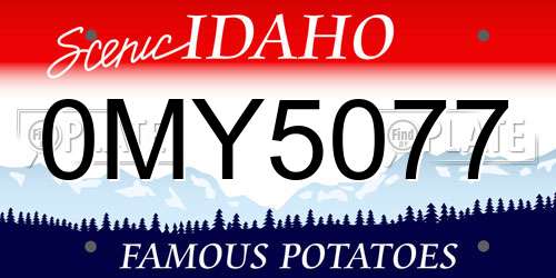 0MY5077 Idaho License Plate