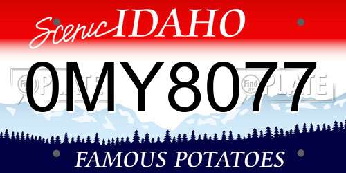 0MY8077 Idaho License Plate