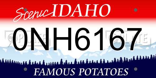 0NH6167 Idaho License Plate