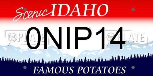 0NIP14 Idaho License Plate