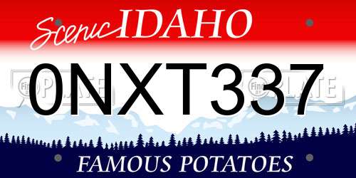 0NXT337 Idaho License Plate