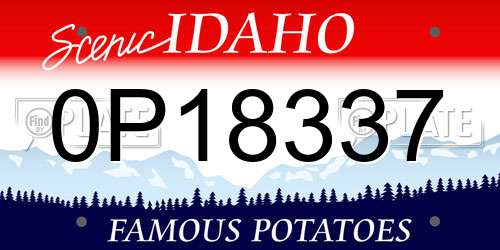 0P18337 Idaho License Plate