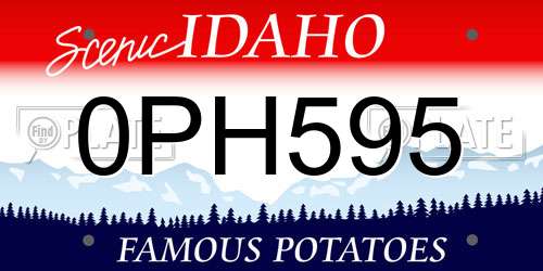 0PH595 Idaho License Plate