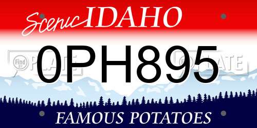 0PH895 Idaho License Plate