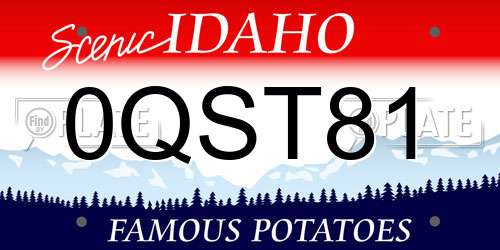 0QST81 Idaho License Plate