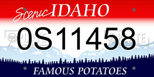 0S11458 Idaho License Plate