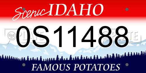 0S11488 Idaho License Plate