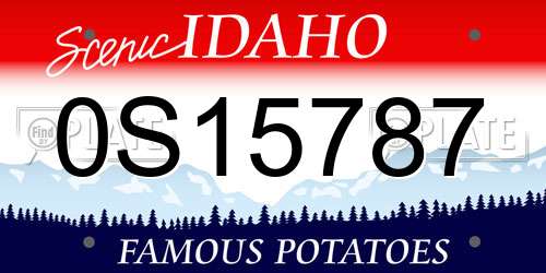 0S15787 Idaho License Plate