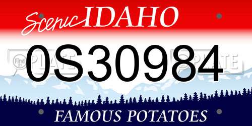 0S30984 Idaho License Plate