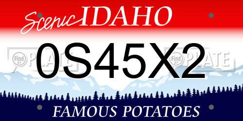 0S45X2 Idaho License Plate