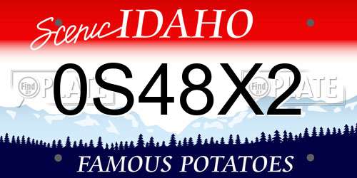 0S48X2 Idaho License Plate