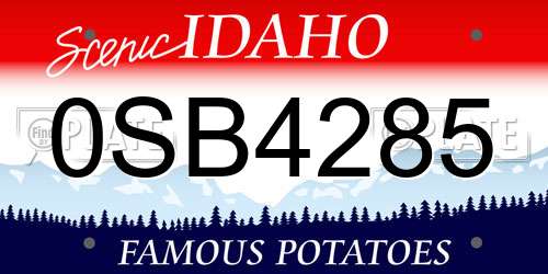 0SB4285 Idaho License Plate