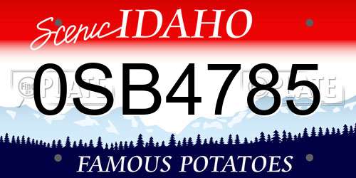 0SB4785 Idaho License Plate