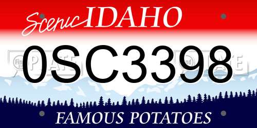 0SC3398 Idaho License Plate