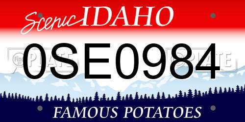 0SE0984 Idaho License Plate