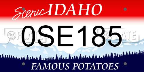 0SE185 Idaho License Plate