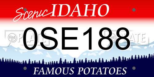 0SE188 Idaho License Plate
