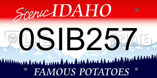0SIB257 Idaho License Plate