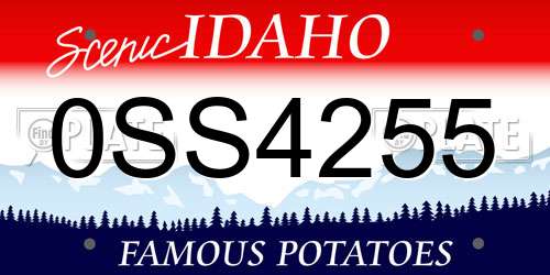 0SS4255 Idaho License Plate