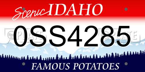0SS4285 Idaho License Plate